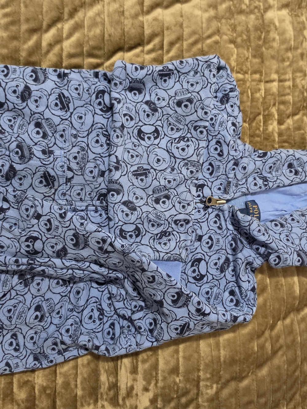 Polo by Ralph Lauren Light Blue Bear Print Hoodie